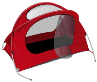 Nomad Travel Bed Poppy Red - click for larger image