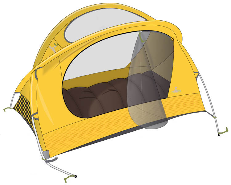 Nomad Travel Bed Mimosa with optional Sleeping Bag