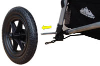 Urban 2005 Quick Release rear wheel mounting - click for larger image
