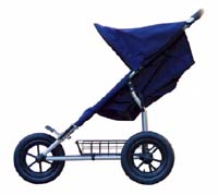 Mountain Buggy Terrain Navy Zip Hammock reclined - click for larger image