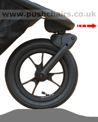 Baby Jogger Summit X3 Front Wheel Suspension - click for larger image